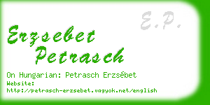 erzsebet petrasch business card